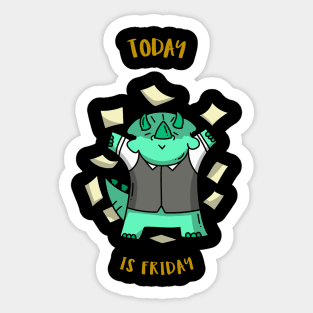 Dinosaur Design- Office Friday Sticker